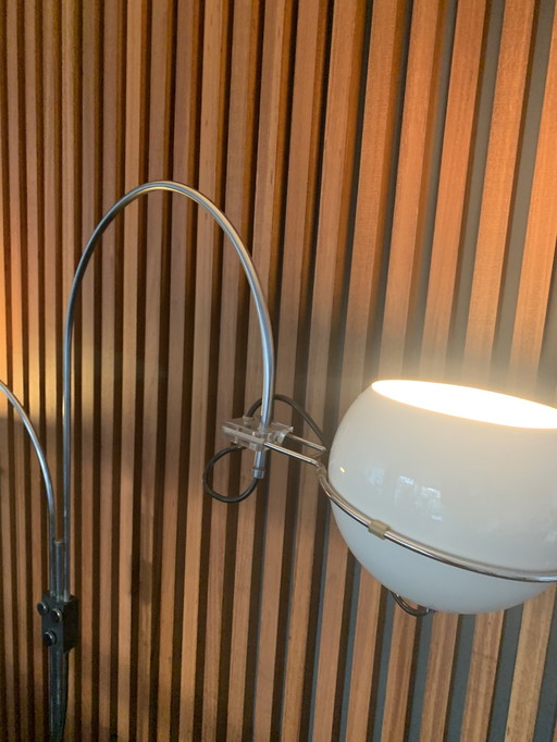 Vintage Gepo Doppelbogenlampe - Weiß