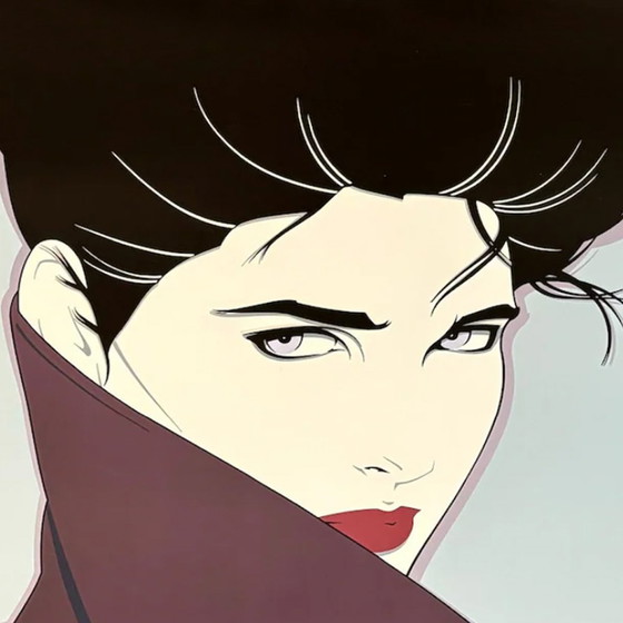Image 1 of 1980S Original Gorgeous Patrick Nagel "The Book" Kunst Poster.