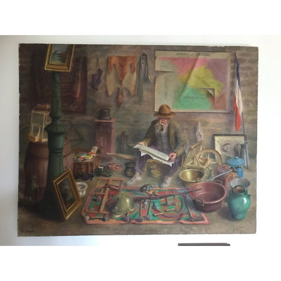 Image 1 of Selbstporträt eines alten Malers in Bordüren von G. Lirand