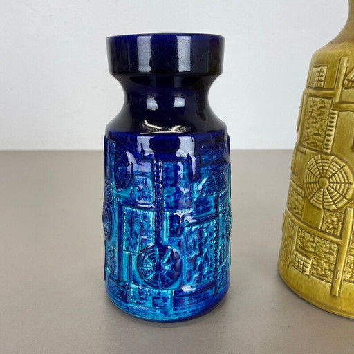 Paar Vintage-Keramikvasen für Bay Ceramics, Deutschland 1970er Jahre