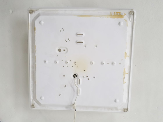 Image 1 of Wand- oder Deckenleuchte IGuzzini aus weißem Plexiglas, quadratisch, Italien 70er Jahre