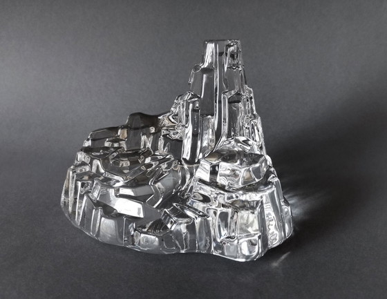 Image 1 of Josef Marcolin Avantgardistische Kristalleisskulptur Fm Kunstglas 1980'S Österreich/Schweden