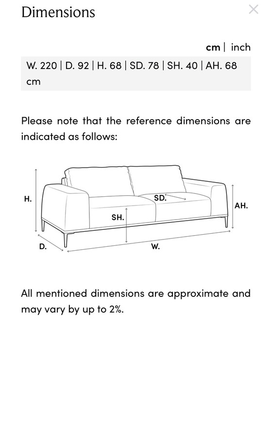 Image 1 of Eichholtz Sofa Malaga S