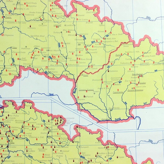 Image 1 of Alte Schulkarte von Skolske pomucky n.p., Tschechoslowakei 1960er Jahre