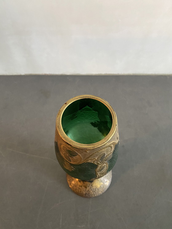 Image 1 of Montjoye Legras Französischer dekorativer vergoldeter Kelch, Frankreich, 19. Jahrhundert