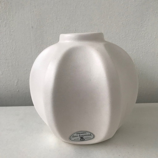 Vase Flora Keramik Weiß 40er/50er Jahre
