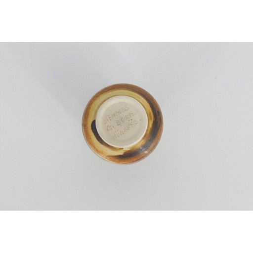 Satz von 4 Vasen aus honigfarbenem Steingut von Gunnar Borg für Höganäs Ceramics, Schweden 1960