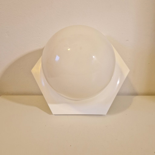 Massive Vintage Sechseck Plaffoniere Lampe Plaffoniere