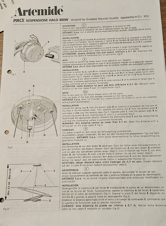 Image 1 of Artemide Pirce Weiß Pendelleuchte