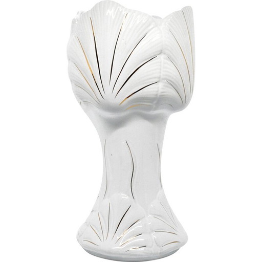 Vintage Hollywood Regency Porzellanvase, Polen 1970er Jahre