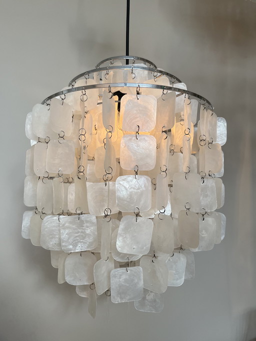 Echte vintage Hängeleuchte capita shell lamp