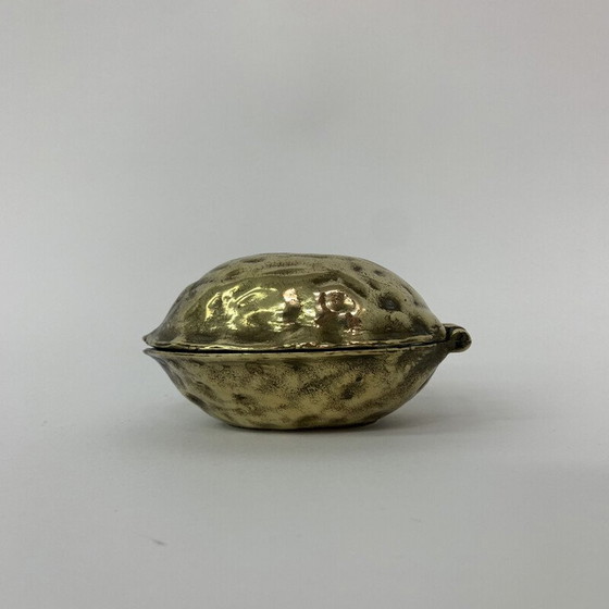 Image 1 of Vintage Nussknacker aus Messing in Walnussform, 1970er Jahre