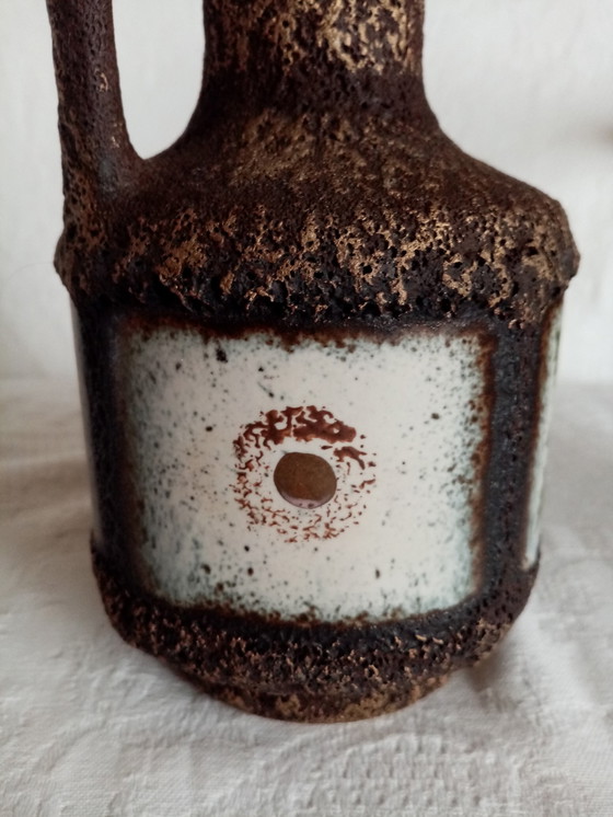 Image 1 of Vase Krug Fat Lava Deutsch U/Uebelacker Keramik 60S(23.50Cm)