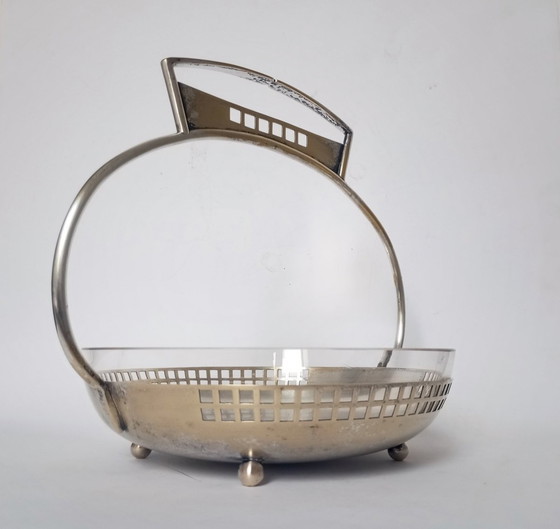 Image 1 of Josef Hoffmann Secessionist/Wiener Werkstatte Korb Argentor um 1905 - Unikat