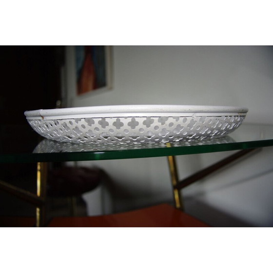 Image 1 of Vintage-Tablett aus perforiertem Metall von M Matégot für Artiméta, 1960