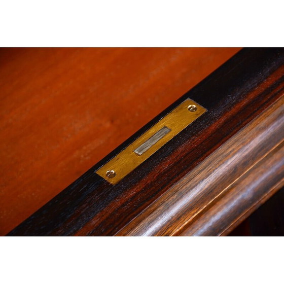 Image 1 of Vintage Art Deco Eiche und Makassar Bücherregal, Frankreich 1930