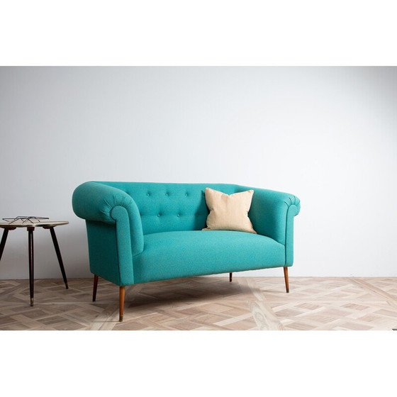 Image 1 of Grünes Sofa aus Wolle und Buche - 1930er Jahre