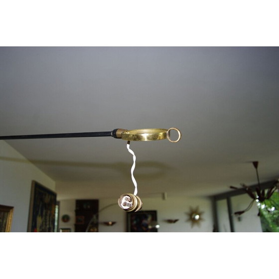 Image 1 of Doppelarmige Vintage-Wandleuchte von Robert Mathieu - 1950