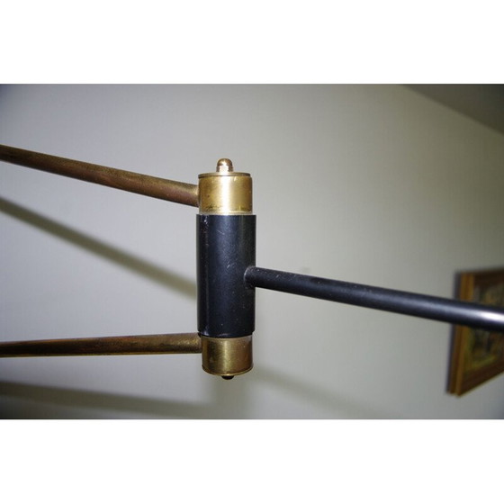 Image 1 of Doppelarmige Vintage-Wandleuchte von Robert Mathieu - 1950