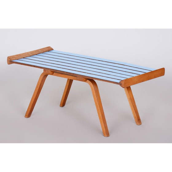 Image 1 of Vintage Beistelltisch aus Buchenholz, Tschechien 1950
