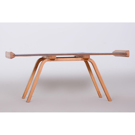 Image 1 of Vintage Beistelltisch aus Buchenholz, Tschechien 1950