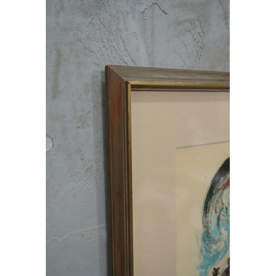 Image 1 of Gerahmte abstrakte Lithografie von Paul Holsby, 1960