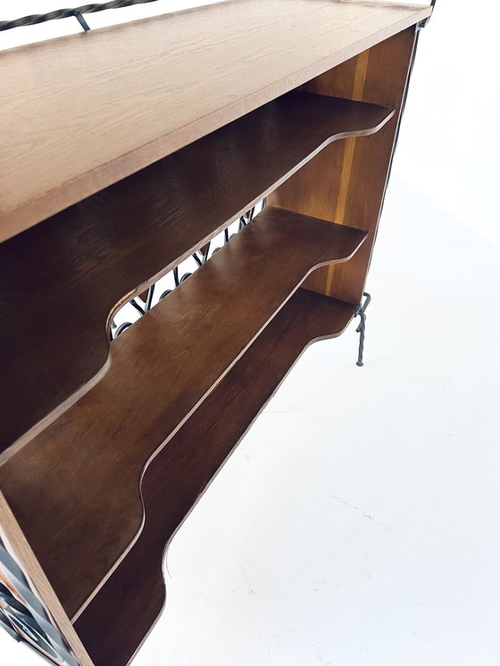 Image 1 of Vintage Bar aus Gusseisen und Holz '70er Jahre