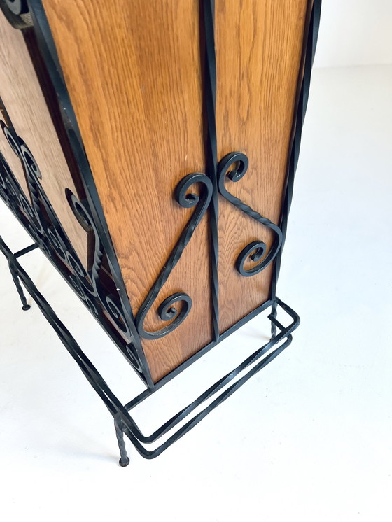 Image 1 of Vintage Bar aus Gusseisen und Holz '70er Jahre