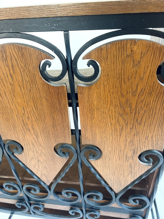 Image 1 of Vintage Bar aus Gusseisen und Holz '70er Jahre