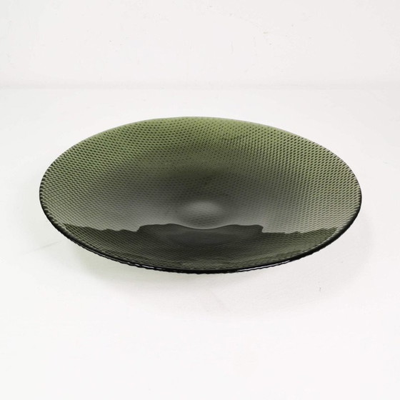 Image 1 of Vintage Glasteller von T. Jorgenson für Helmegaard Glasvaerk, Dänemark 1980er Jahre