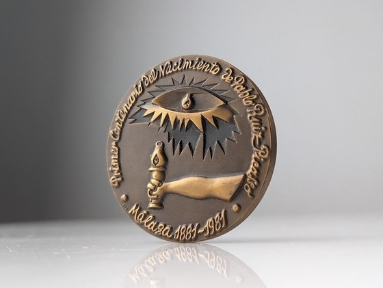 Image 1 of Medaille Hommage an Picasso von Miguel Berrocal 1981