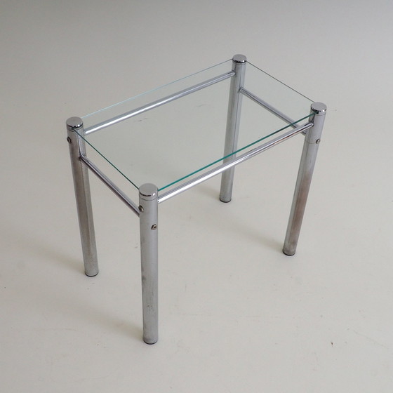 Image 1 of 3 Tricom Nesting Tische aus Glas und Chrom