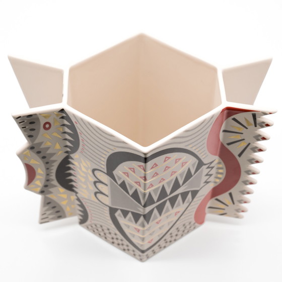 Image 1 of Seltene Laura Fiume Rosenthal Vase Modell Sammlerstück Porzellan Memphis Ära