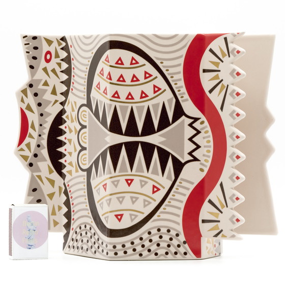 Image 1 of Seltene Laura Fiume Rosenthal Vase Modell Sammlerstück Porzellan Memphis Ära