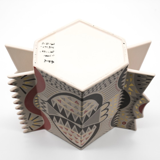 Image 1 of Seltene Laura Fiume Rosenthal Vase Modell Sammlerstück Porzellan Memphis Ära