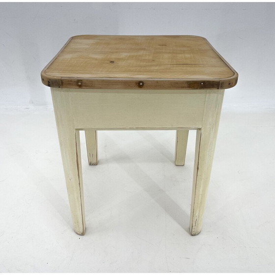Image 1 of Vintage-Holzhocker mit Stauraum, 1950er Jahre