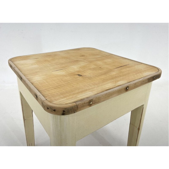Image 1 of Vintage-Holzhocker mit Stauraum, 1950er Jahre