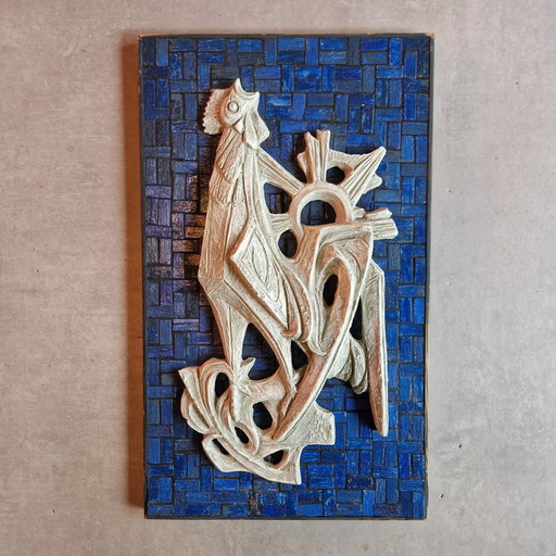 70'S Wandkunst Brutalist Mozaique Bild