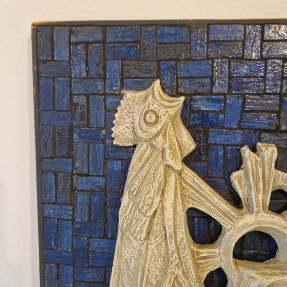 Image 1 of 70'S Wandkunst Brutalist Mozaique Bild