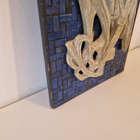 Image 1 of 70'S Wandkunst Brutalist Mozaique Bild