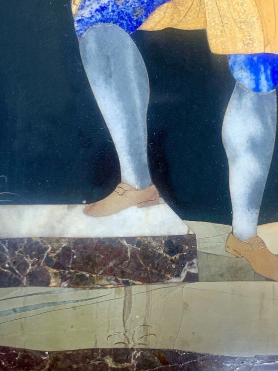 Image 1 of  Paar kleine Porträts in Mikro-Marmor-Einlegearbeiten