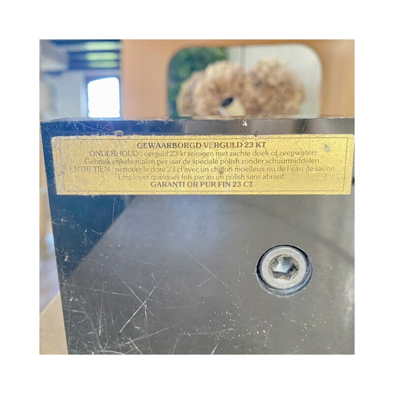 Image 1 of Klassische Tischleuchte aus 23-karätigem Gold und Messing von Georges Mathias für Designo Maho, 1970