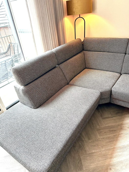 Montel Sofa "Modena" mit verstellbaren Kissen Grau Melange