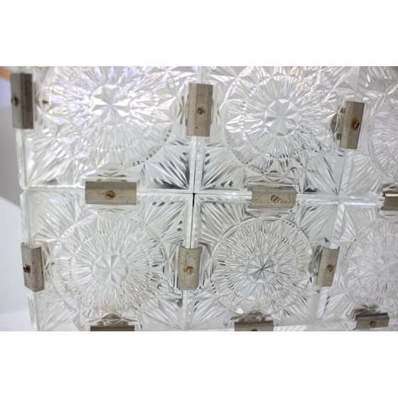 Image 1 of Vintage-Kronleuchter aus Metall und Glas von Kamenický Šenov für Preciosa, Tschechoslowakei 1970