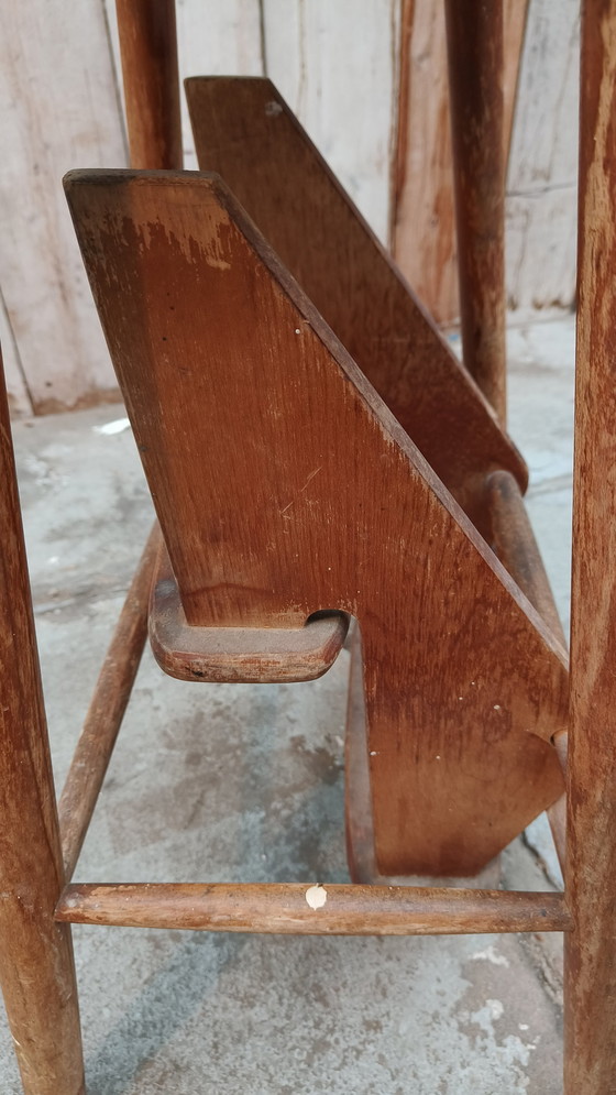 Image 1 of Vintage Holz Rustikal Brocante Küche Treppe Hocker