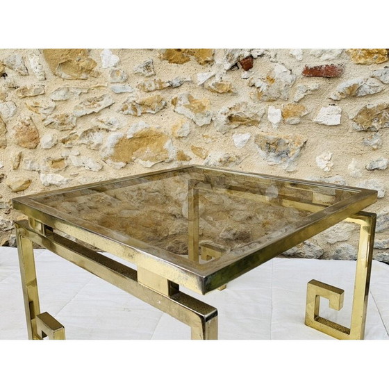 Image 1 of Ein Paar Beistelltische aus Messing und Glas, Italien 1970