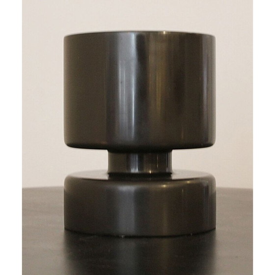 Image 1 of Schwarze Vase aus Marmor von Angelo Mangiarotti Italien 1970s