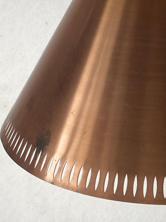 Image 1 of Hängeleuchte aus gelochtem Kupfer von Nordisk Solar, 1960er Jahre