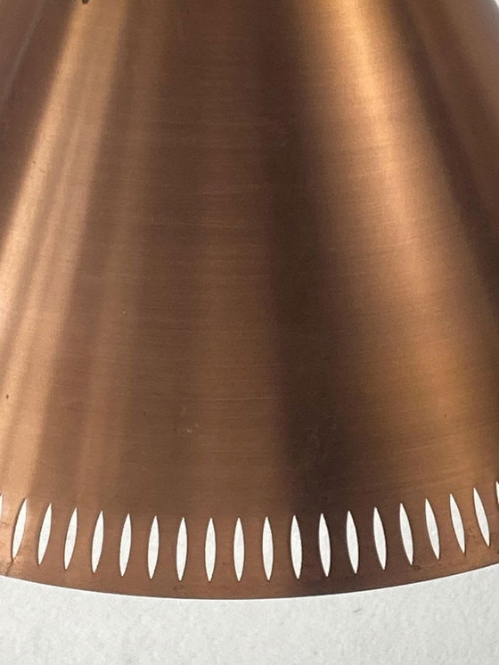 Image 1 of Hängeleuchte aus gelochtem Kupfer von Nordisk Solar, 1960er Jahre