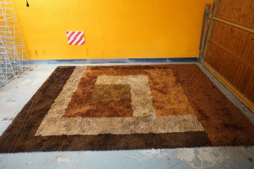 Flower Power Herforder Teppich, 1970er 